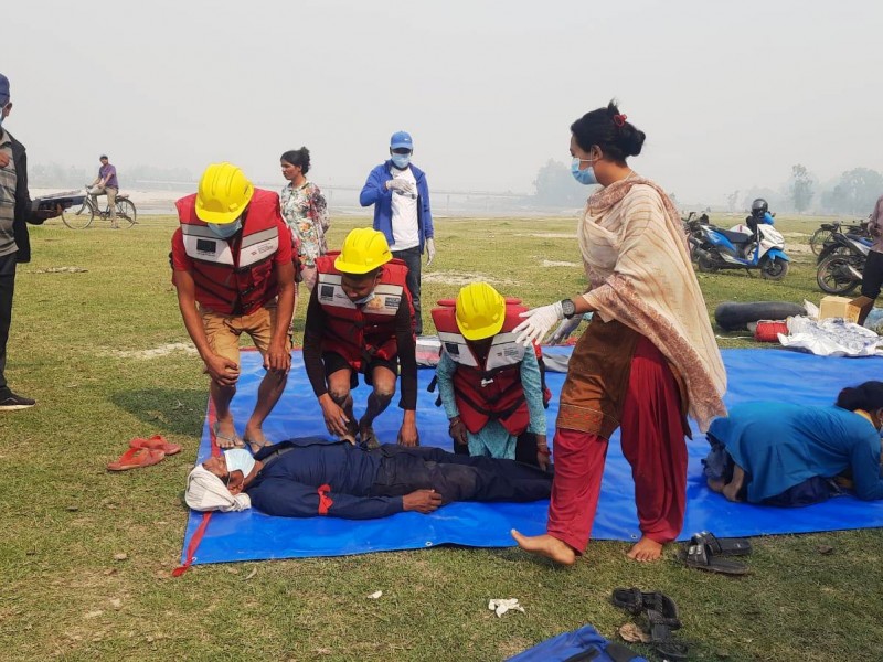 सामुदायिक उद्धारकर्मीहरूलाई आधारभूत खोज तथा उद्धार सम्बन्धी तालिम प्रदान